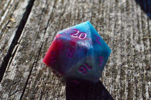 Tie Dye, 30mm D20-Resin Tabletop RPG Dice