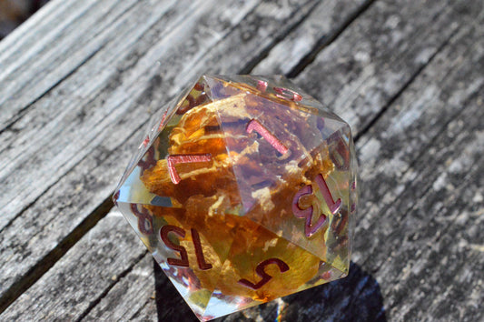 October Wedding, 40mm D20-Resin Tabletop RPG Dice