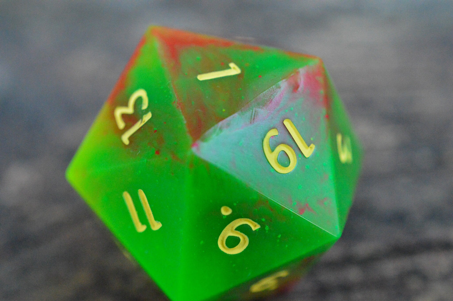 Toxic Gusher, 30mm Chonk-Resin Tabletop RPG Dice