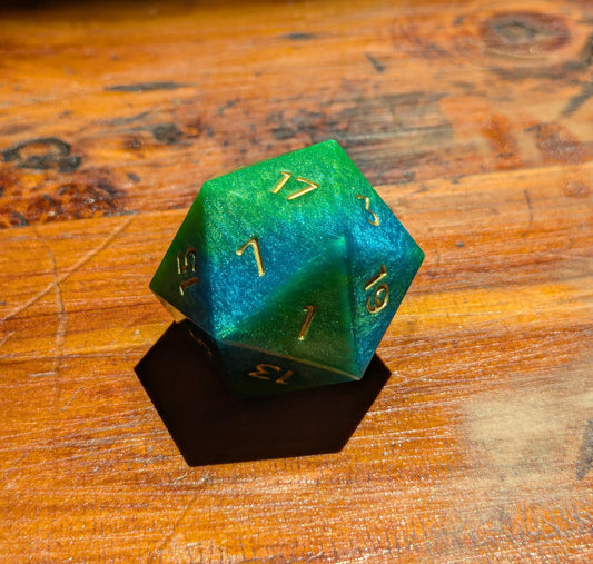 Precious Earth, 30mm D20-Resin Tabletop RPG Dice