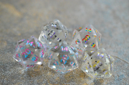 Pride Chonks, 30mm D20-Resin Tabletop RPG Dice