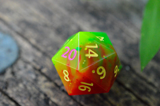 Toxic Gusher, 30mm Chonk-Resin Tabletop RPG Dice