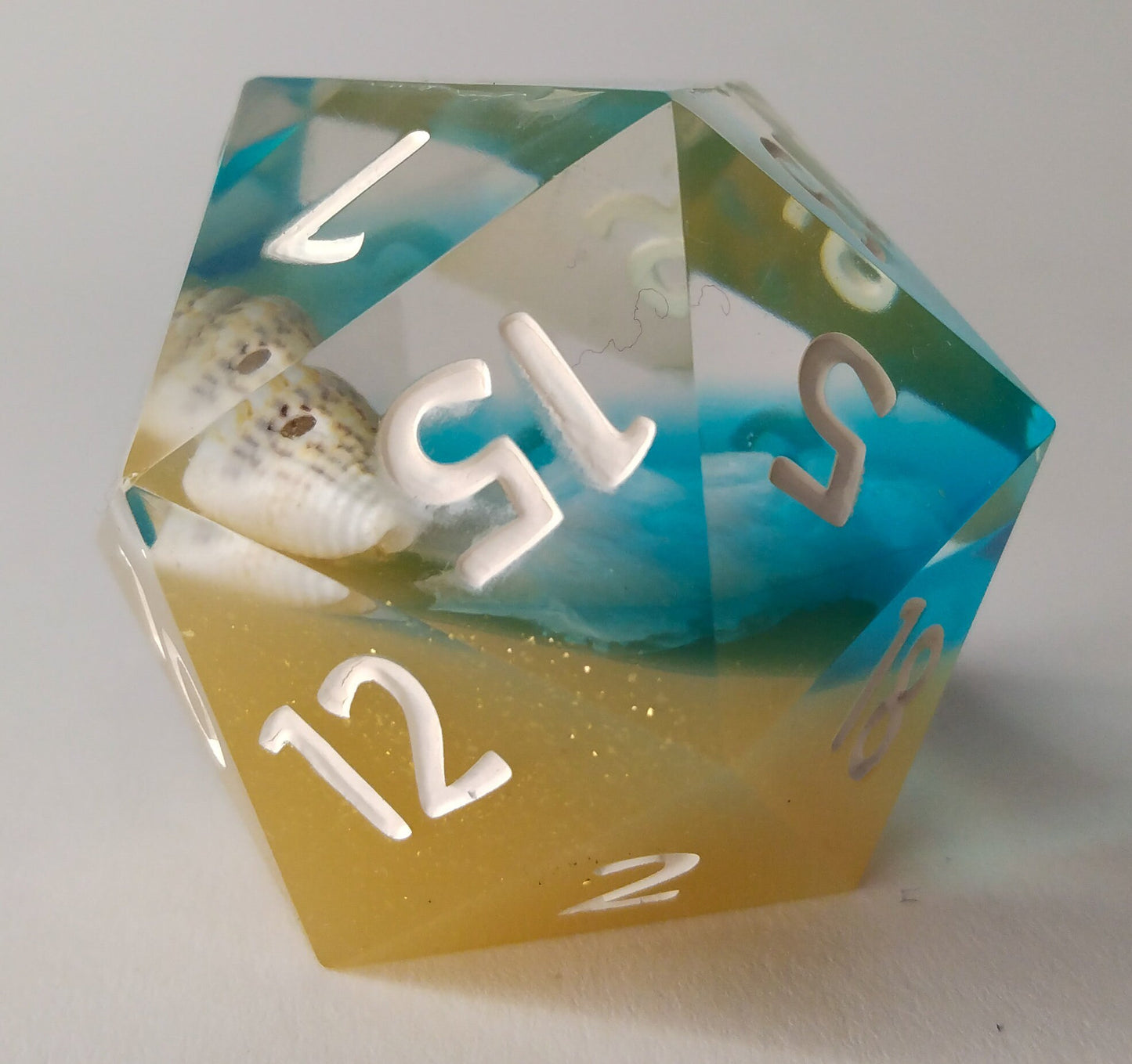 On the Shoreline, 40mm D20-Resin Tabletop RPG Dice