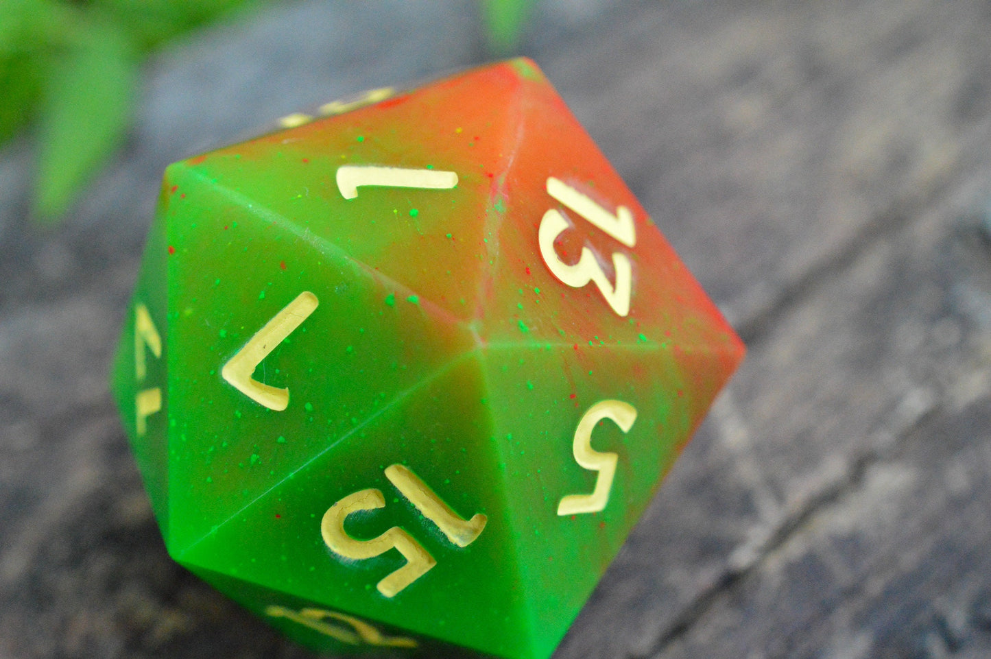 Toxic Gusher, 40mm D20-Resin Tabletop RPG Dice