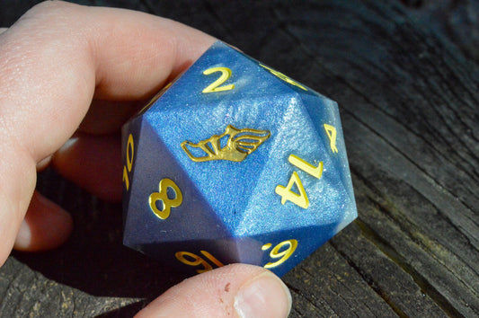 Gilded Blueberry, 40mm D20-Resin Tabletop RPG Dice