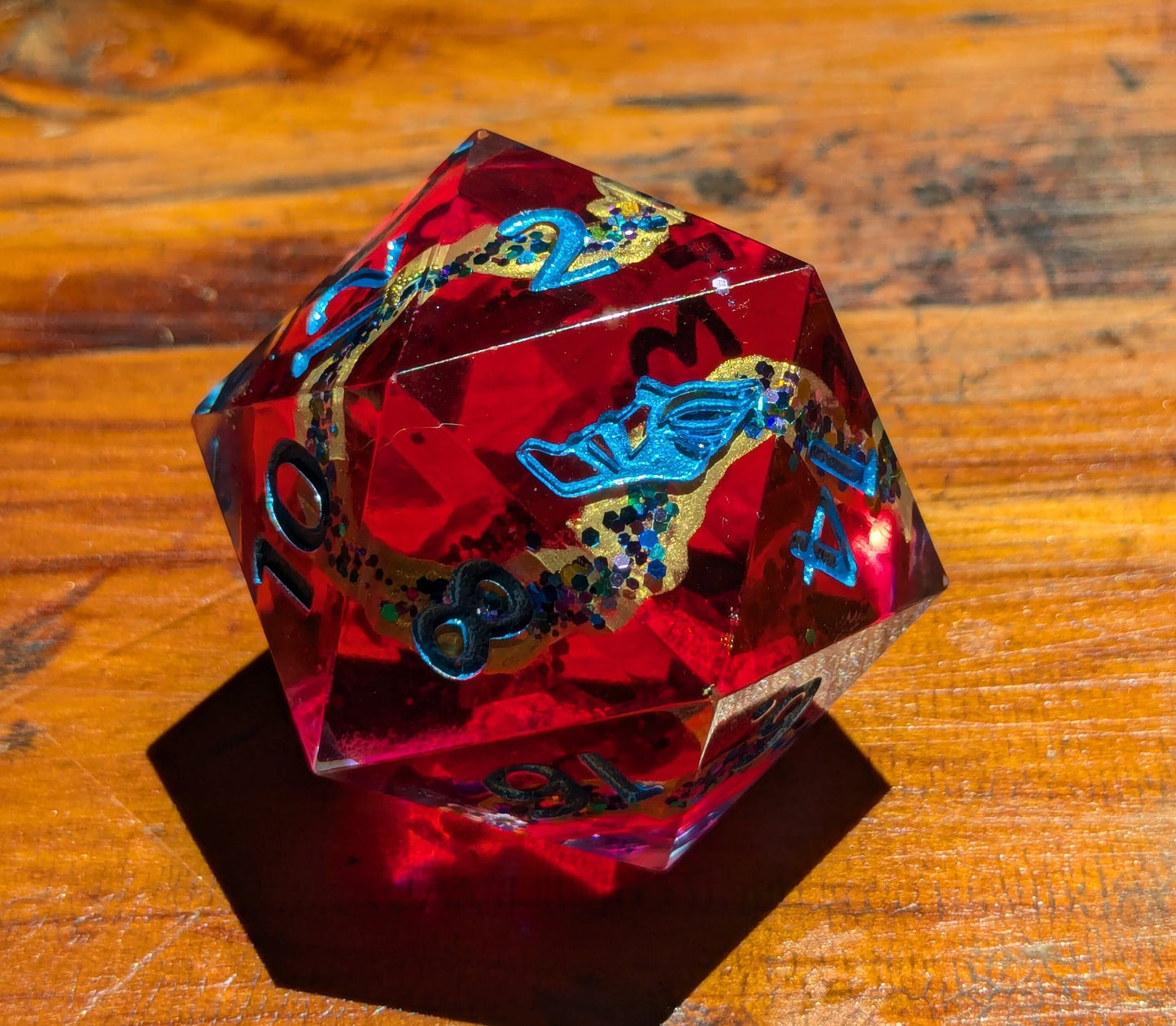Ocean Geode, 40mm D20-Resin Tabletop RPG Dice