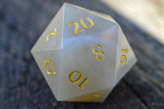 Granite, 30mm D20 -Resin Tabletop RPG Dice