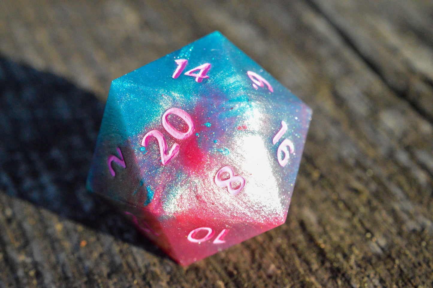Tie Dye, 30mm D20-Resin Tabletop RPG Dice