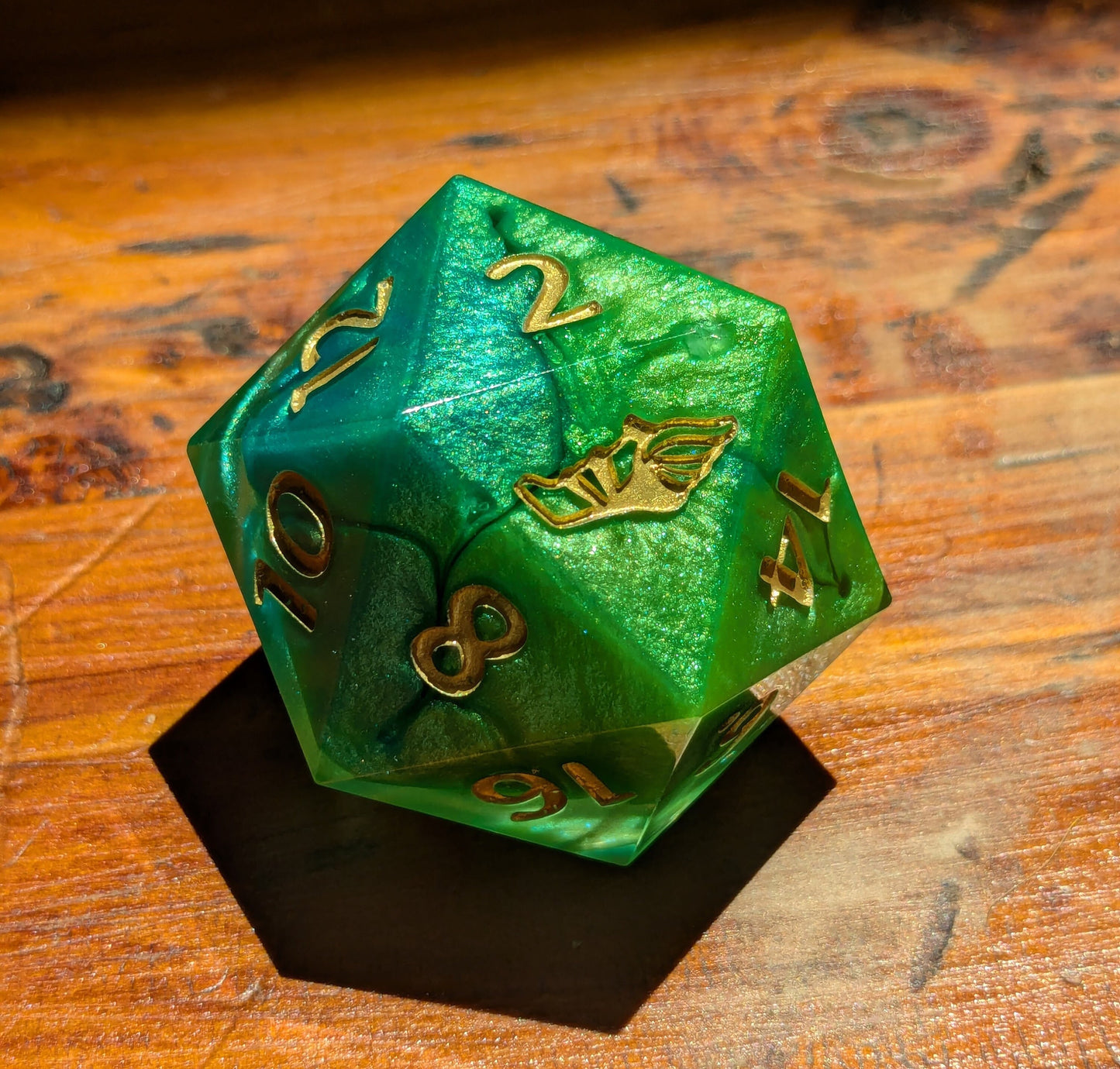 Swirled Alchemy, 40mm D20-Resin Tabletop RPG Dice