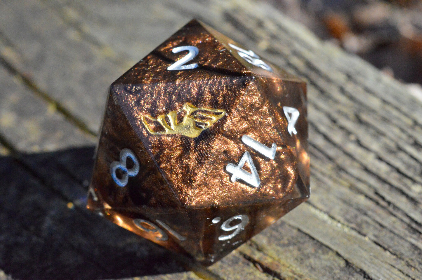 Molten Bronze, 30mm D20-Resin Tabletop RPG Dice
