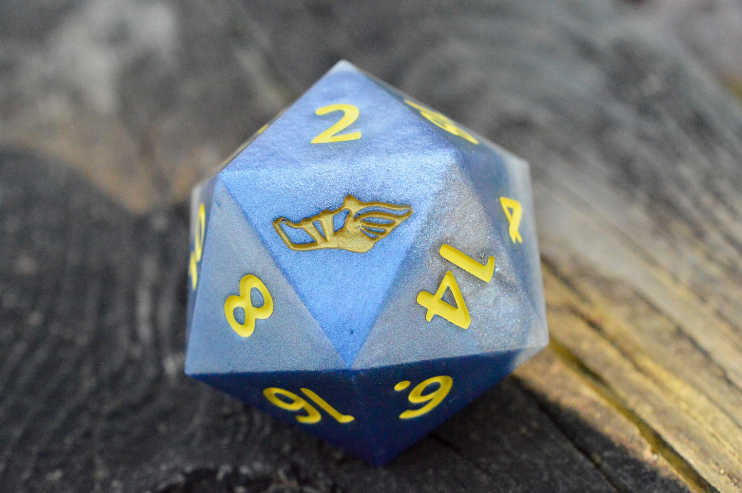 Gilded Blueberry, 40mm D20-Resin Tabletop RPG Dice