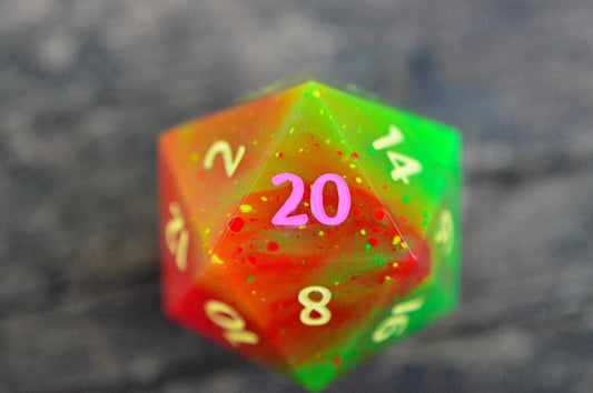 Toxic Gusher, 30mm Chonk-Resin Tabletop RPG Dice