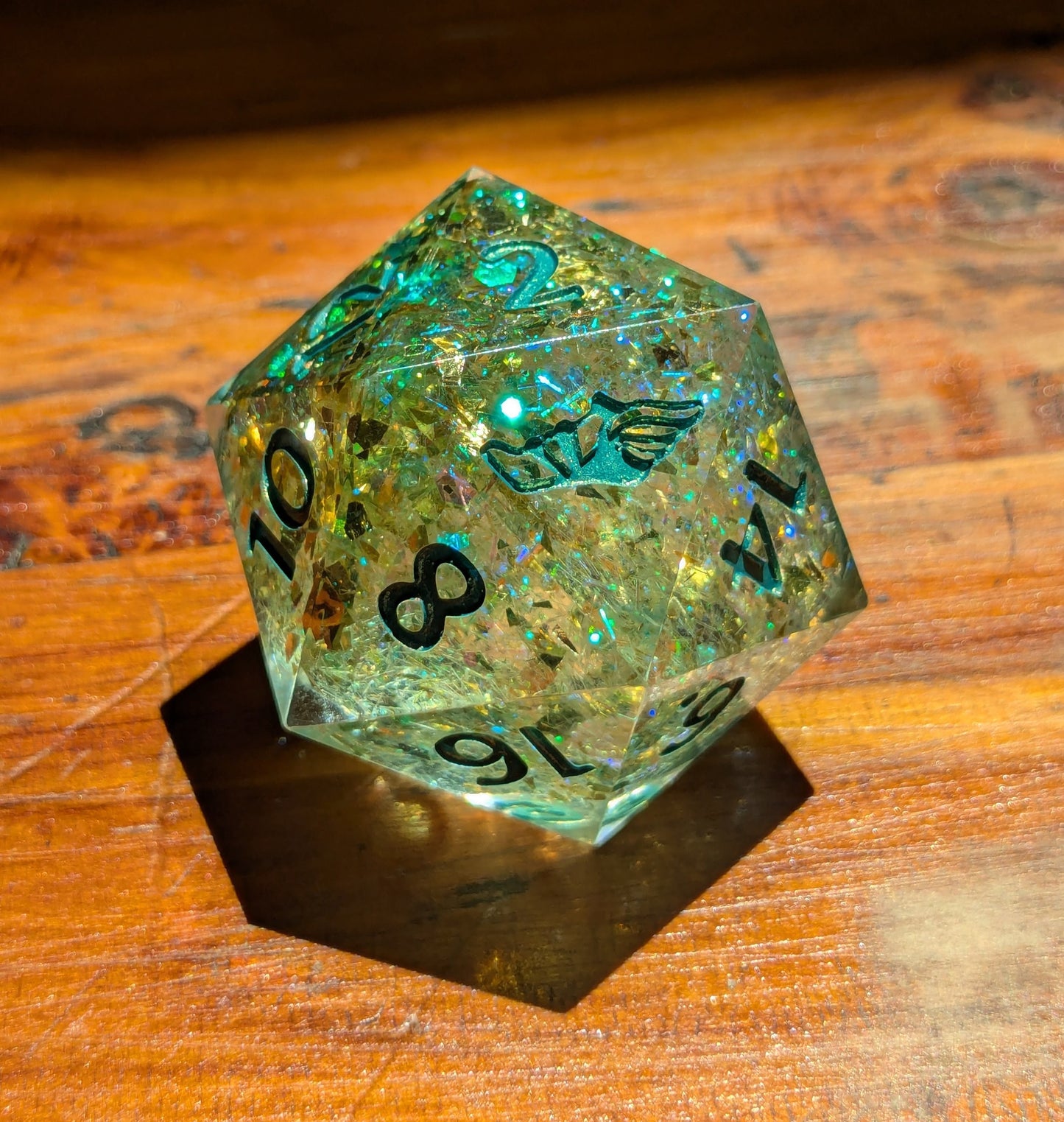 Mermaid Scales, 40mm D20-Resin Tabletop RPG Dice