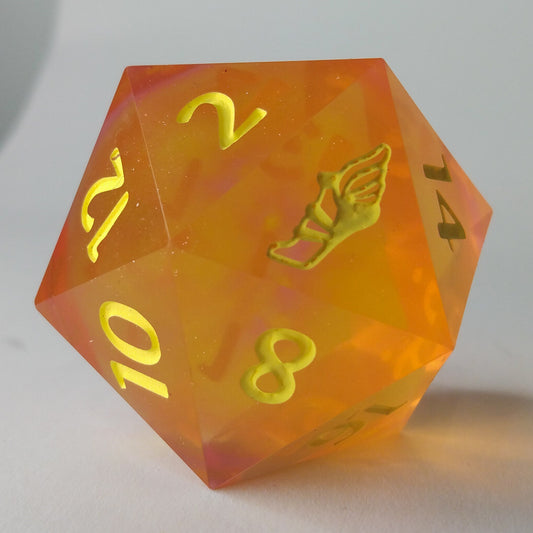 East Coast Sunrise, 40mm D20-Resin Tabletop RPG Dice