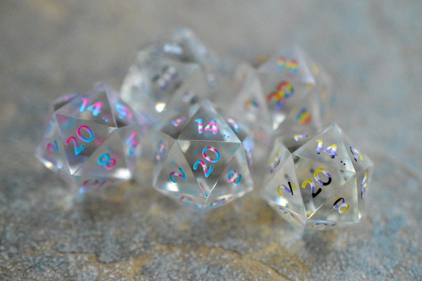 Pride Chonks, 30mm D20-Resin Tabletop RPG Dice