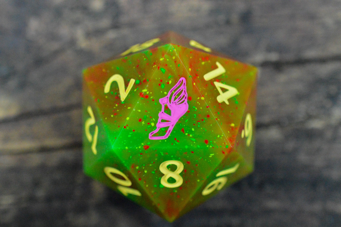 Toxic Gusher, 40mm D20-Resin Tabletop RPG Dice