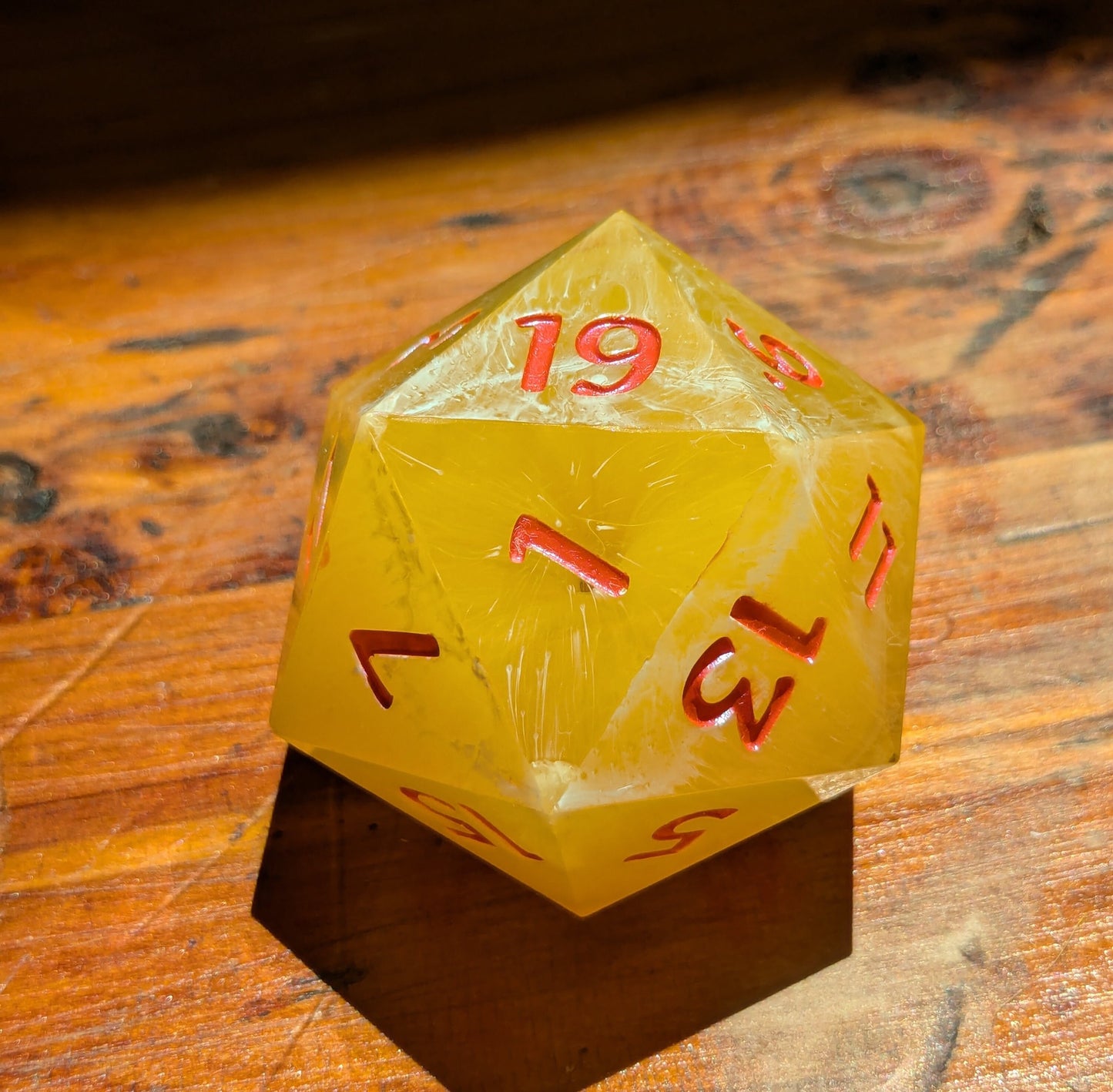Sulphur Haze, 40mm D20-Resin Tabletop RPG Dice