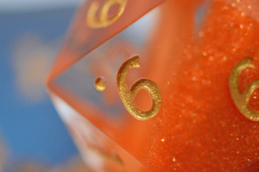 Helios' Chariot, Gold Number Variant, 40mm D20-Resin Tabletop RPG Dice