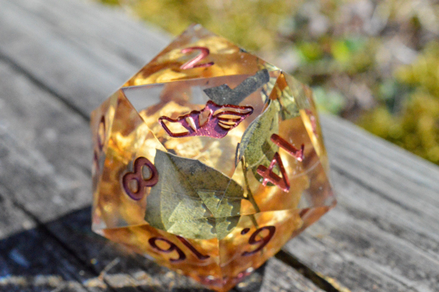 October Wedding, 40mm D20-Resin Tabletop RPG Dice